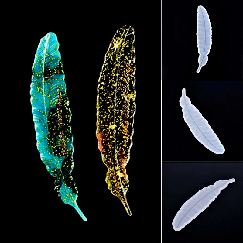 Feather Bookmark Silicone Resin Mold DIY Jewelry Pendant Making Casting Mould Feather Bookmark Silicone Resin Mold DIY Jewelry Pendant Making Casting Mould