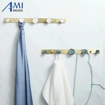 

Brass Jade Golden Brushed Clothes Hook Bathroom Hardware Robe Hooks Bathroom Fixture Hook