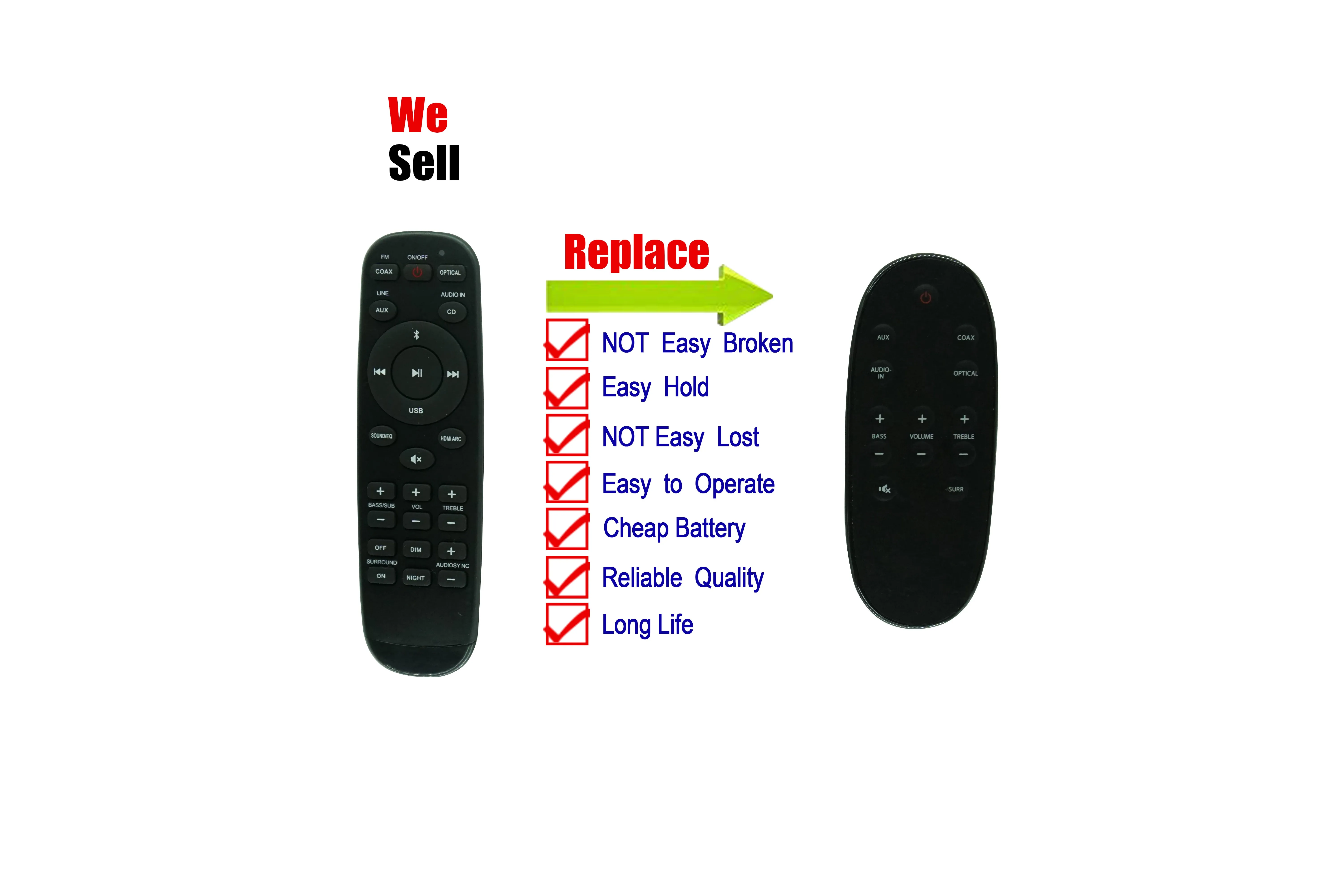 필립스 HTL2100 HTL2100/12 HTL2100B HTL2100C HTL2100G HTL2100S HTL2100T HTL2100W TV 사운드바 스피커 시스템용 리모컨