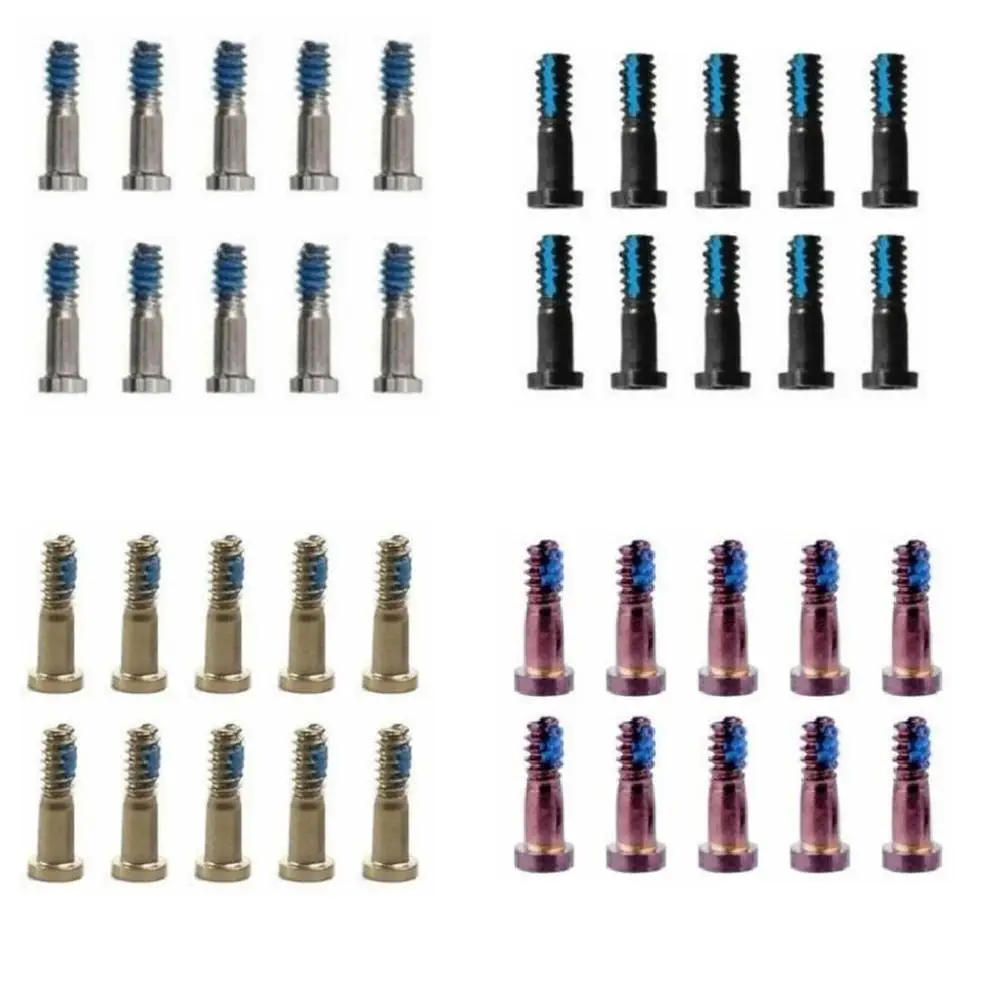 10 Pz/Pacco Argento/Nero/Oro/Oro Rosa Colore Pentalobe Fondo Viti Per Iphone 7/7 Plus/8/8 Plus