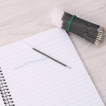 

100Pcs 0.7mm Ballpoint Pen Refill Black Blue Red Stationery School Office Supply H55F