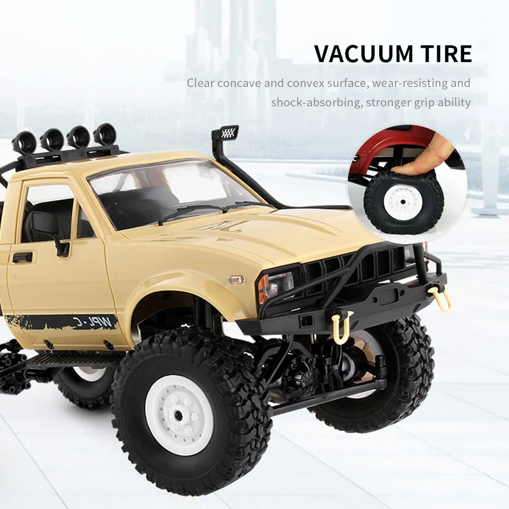 WPL C14 1:16 4WD RC автомобили 2,4G 2CH радиоуправляемая Автомобильная игрушка высокая скорость 15 км/ч грузовик внедорожный автомобиль багги электрическая игрушка для детей