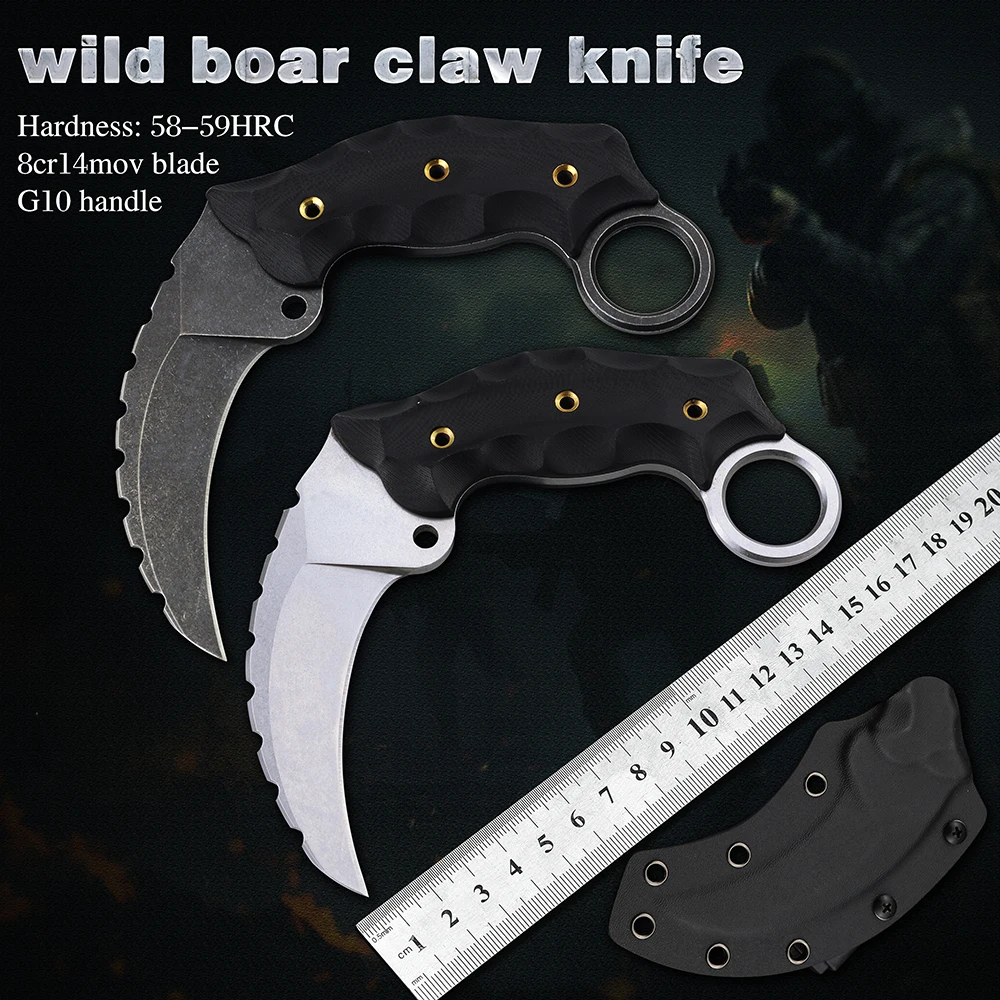 

claw karambit knife CS GO tactical knive outdoor camping knives EDC tools knives hunting knifes survival fixed blade knife