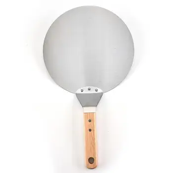 

Pizza Peel Shovel with Wooden Handle Kitchen Round Cake Steel Stainless Transfer Paddle Tray Oven Bakers Pizza L0L0