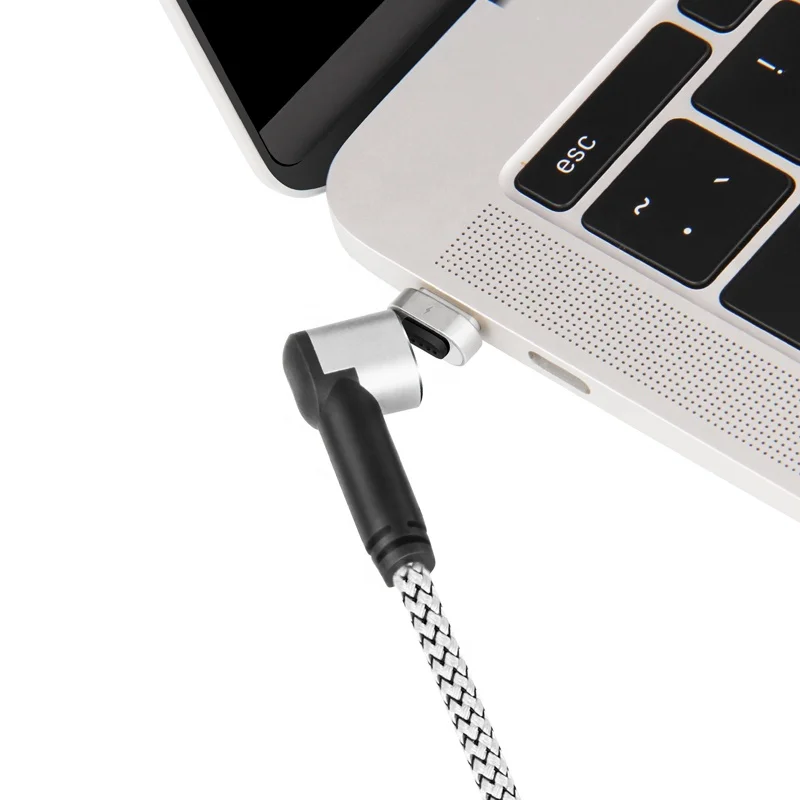 Магнитный кабель usb type-C, 2 метра, 2,4 А, кабель для быстрой зарядки, угол 90 градусов, кабель питания для зарядки Macbook Pro, samsung, телефон