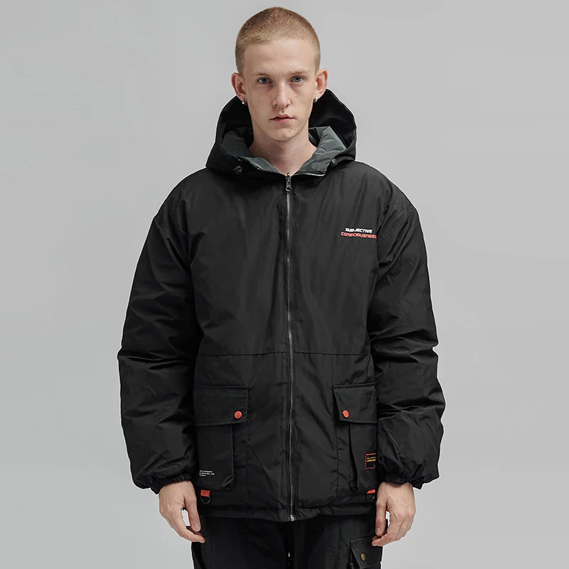 Двусторонняя Мужская одежда куртка Commander Радужная Светоотражающая парка пальто