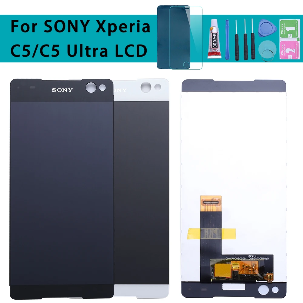 

6.0 inch LCD Display For SONY Xperia C5 Ultra E5506 E5533 E5563 E5553 touch screen Digitizer Assembly Frame with Free Tools