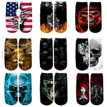 Angel And Demon/Dark Skull/Art Of Dragon Socks 3d Printed Men For Women Funny socks fashion summer spring ankle Socks