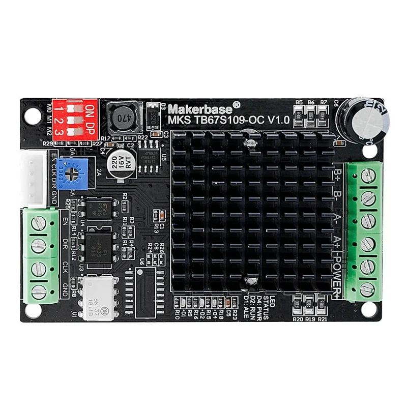 

Makerbase 3D Printer MKS TB67S109 OC External Driver Support High Current and 1 To 32 Miscrosteps Silent Motor Driver