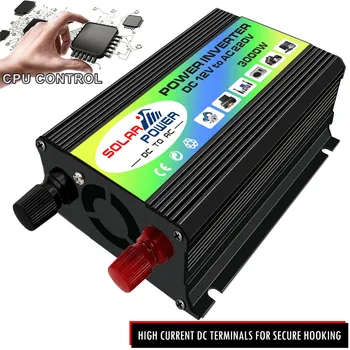 

Solar Inverter 3000W Peak Voltage Transformer Converter DC 12V To AC 220V Car Inverter For Solar Inverter Home Appliances