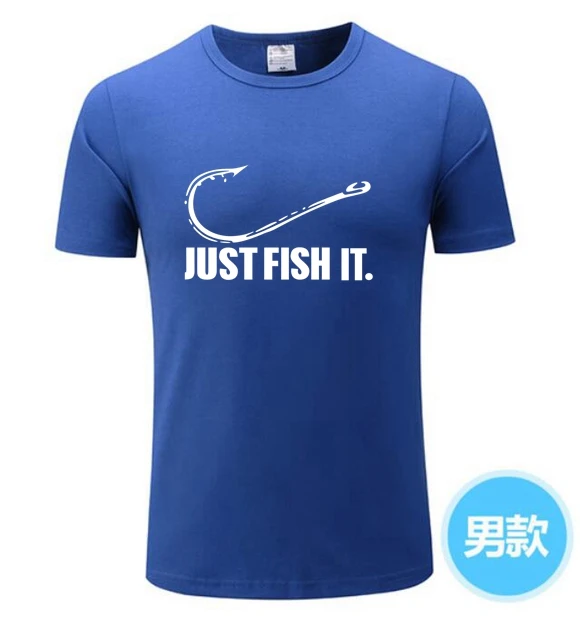 Love Fishing TShirt Men Just Fish It Funny Fishing Angler Hook Bait&Tackle  Preshrunk T-Shirt Women Men's T Shirt XS-XXXL