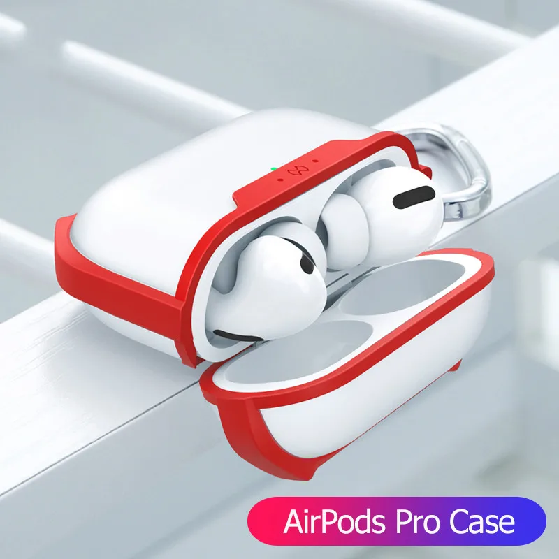 Для Apple AirPods Pro Чехол беспроводной Bluetooth чехол для наушников прозрачный чехол защитный для Airpod 3 Пылезащитная крышка - Цвет: red for  Pro