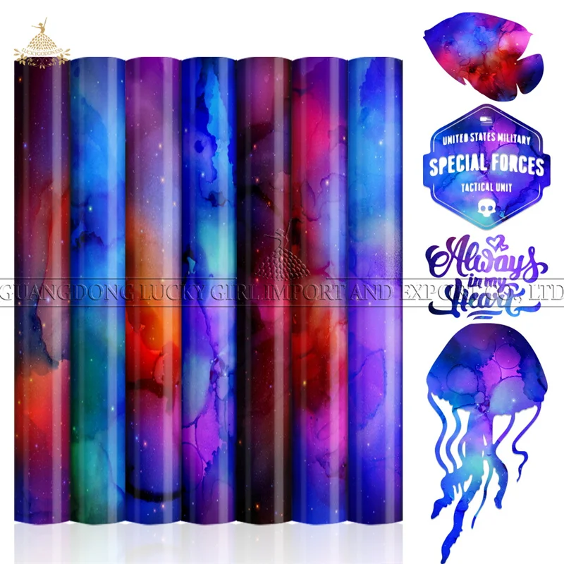 Lucky Goddness 1 Pz 12X12 "Inchiostro Di Trasferimento Infusibile Cielo Stellato Carta Di Trasferimento Sublimazione Cricut Mug Press Transfer Per T-S