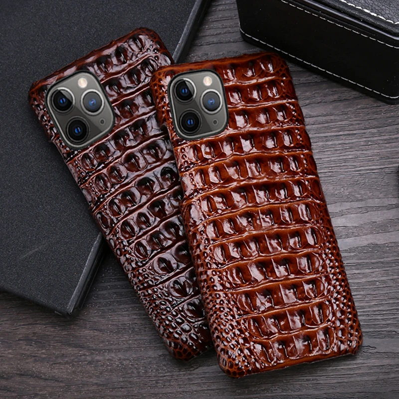 Чехол для телефона из натуральной кожи iPhone 11 Pro чехол с крокодиловой текстурой Apple