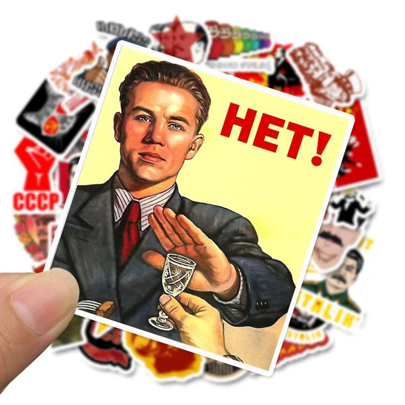 LL-083#50/шт. Сталин СССР CCCP ПВХ граффити стикеры классический креативный дизайн коллекция подарок высокое качество печати
