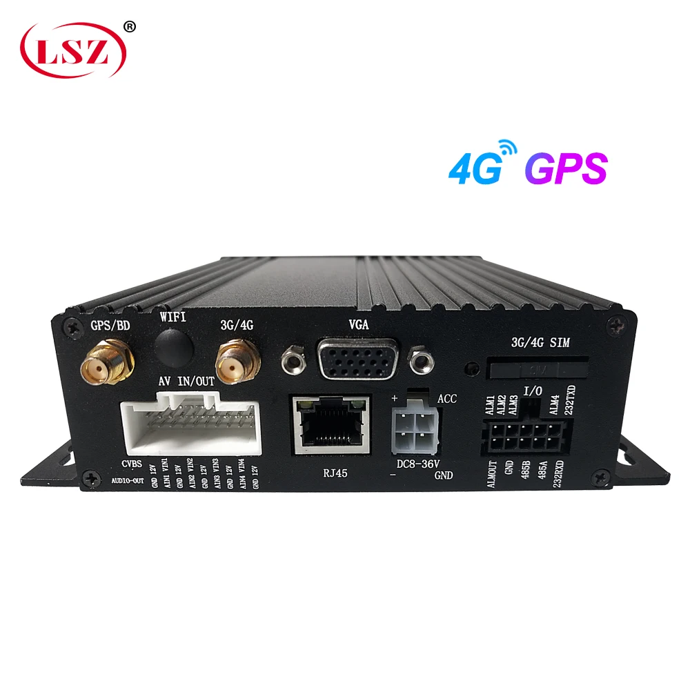 LSZ h.264 960P 4G GPS MDVR 4CH audio input AHD DVR mobile surveillance dvr PAL / NTSC
