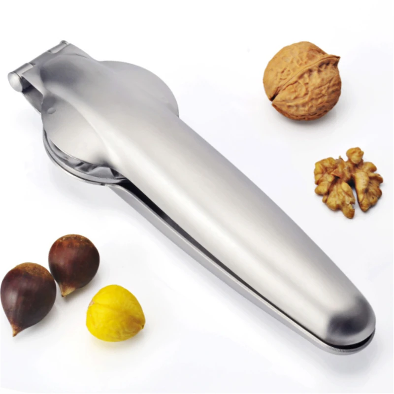 

304 Stainless Steel 2 in 1 Quick Chestnut Clip Plier Metal Nut Cracker Opener Gadgets Cracker Sheller Walnut Plier Kitchen Tools