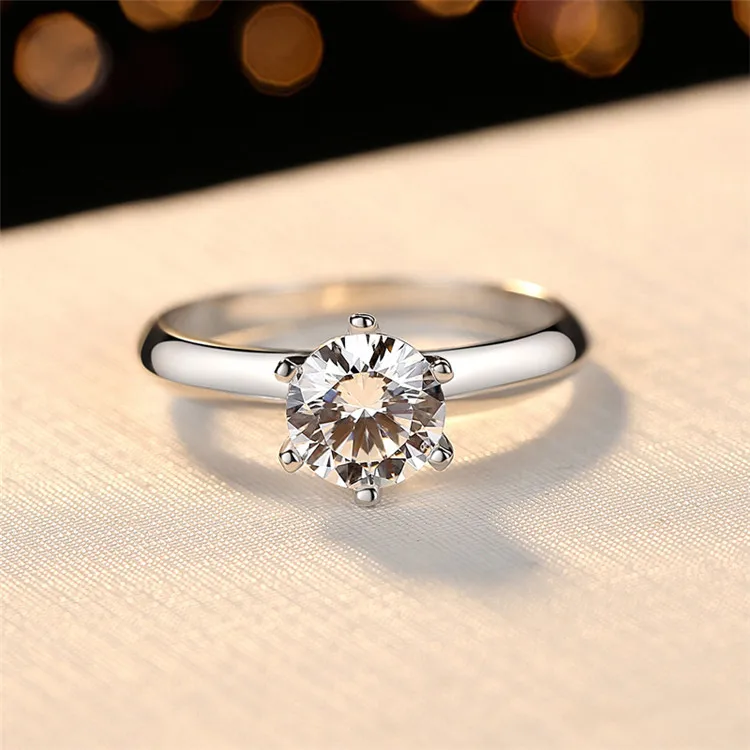 Inbeaut 925 серебро 1-3 карата отличное Сверкающее круглое почти Moissanite кольцо с высоким содержанием углерода похожие обручальные кольца с брилиантами подарок