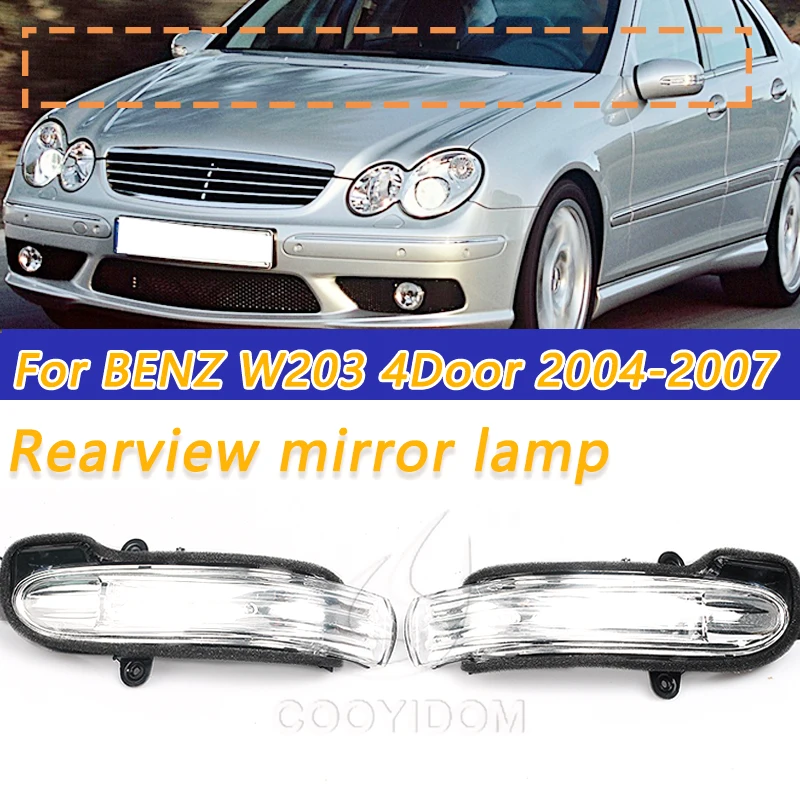 

COOYIDOM Car Marker Light Door Wing Rearview Mirror For Mercedes Benz W203 4Door 2004-2007 Turn Signal Indicator Side Lamp
