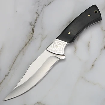 

Outdoor hunting straight knife wild survival short knife portable wilderness survival equipment integrated keel short knife