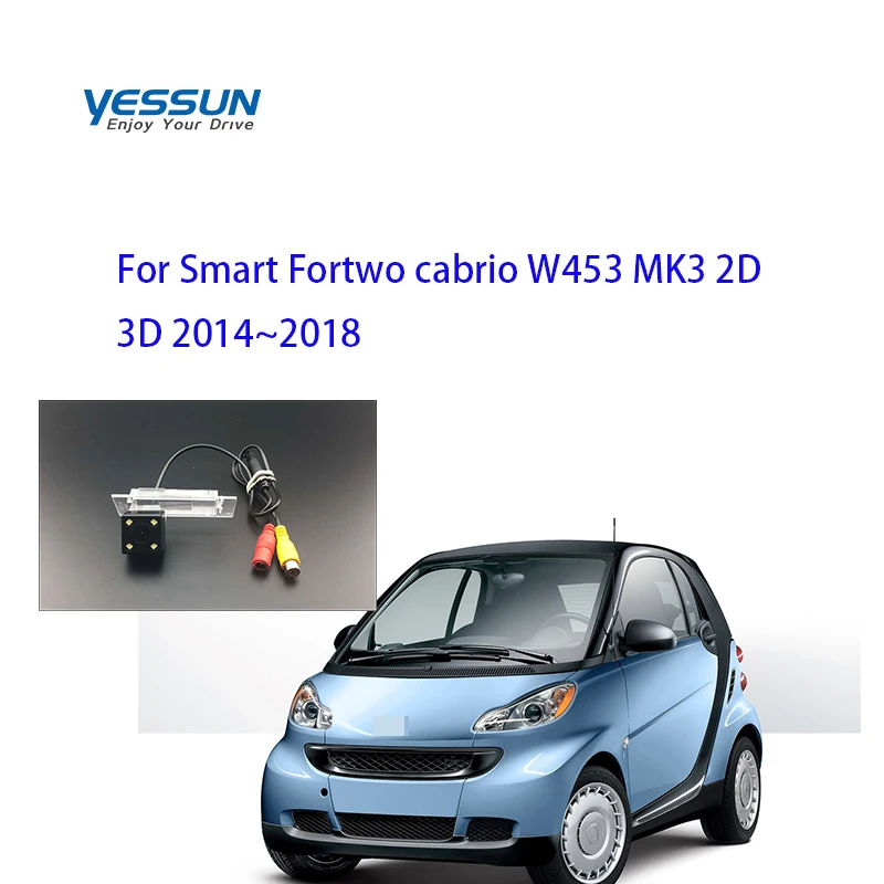 Yessun Auto Della Macchina Fotografica Per Smart Fortwo Cabrio W453 Mk3 2D 3D 2014 ~ 2018 Macchina Fotografica Di Retrovisione/Nightview Ccd Parcheggi