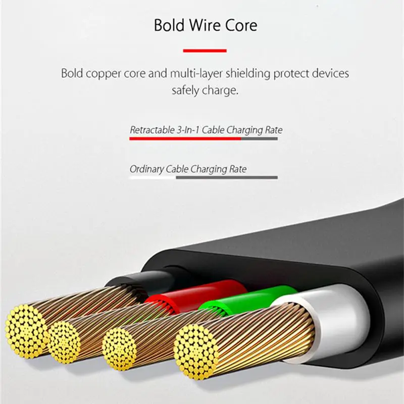 3 в 1 Выдвижной Micro-usb type C мульти зарядный кабель для iPhone X 6 7 8 6s samsung S8 зарядка кабелей для мобильных телефонов