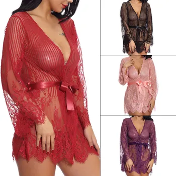 

women cage bra Polyester sexy lingerie hot erotic Adjusted-strap Sexy woman transparent dress beach Nightwear erspective j907