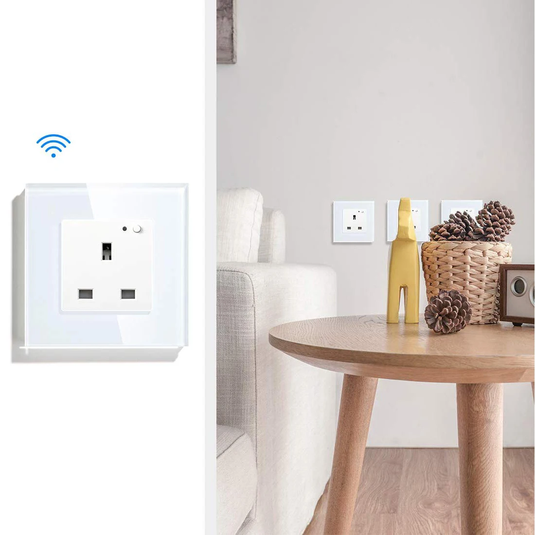 WiFi умная настенная розетка UK электрическая розетка 13A Swtiches приложение Дистанционное Голосовое управление таймер работа с Alexa Google Home