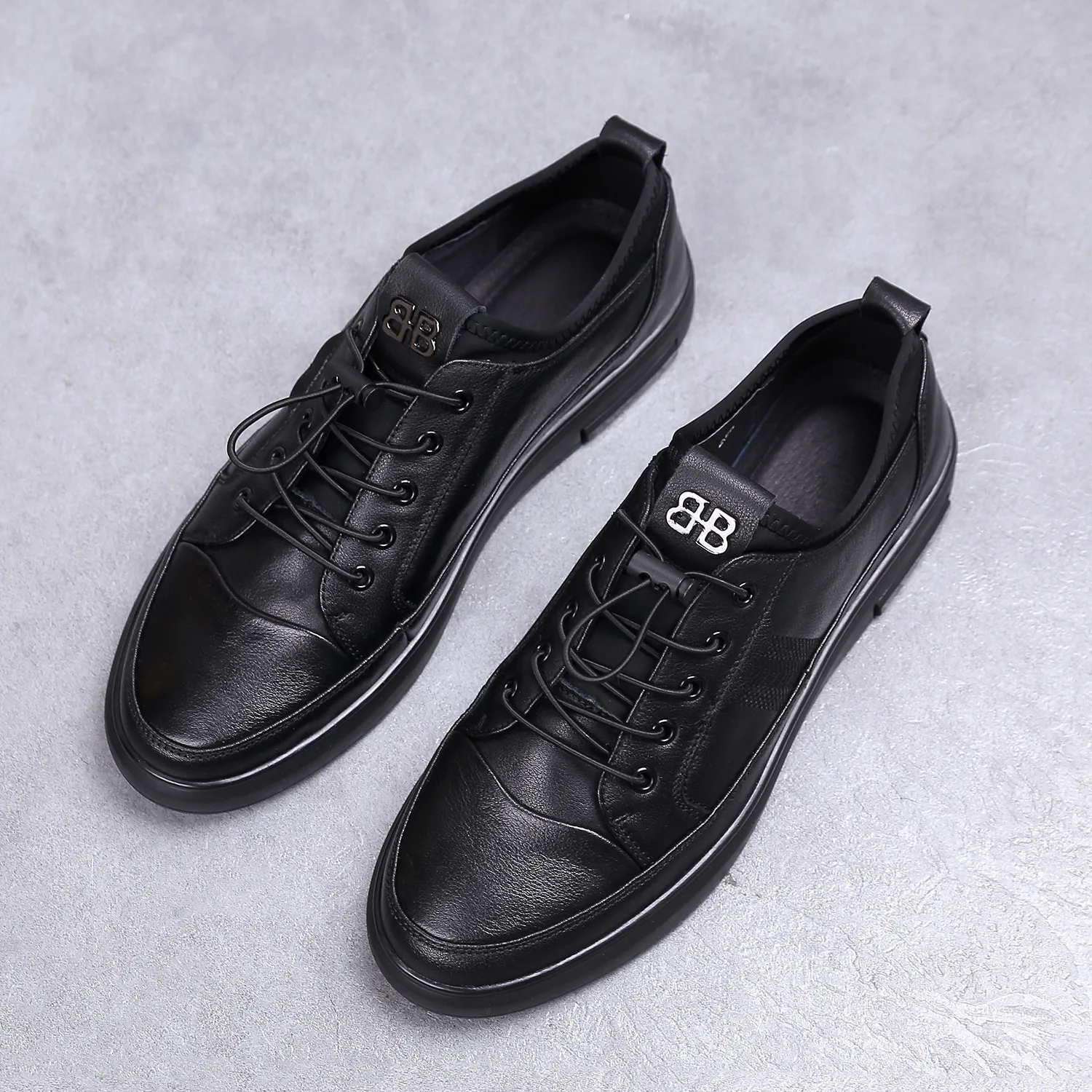 

2019 Spring New Style Full-grain Leather MEN'S SHOES Flat Genuine Leather Men Versatile Shoes nan dan xie