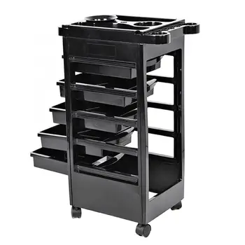 

Hair Salon Trolley 5 Drawers Hair Salon Instrument Storage Cart Adjustable Height Trolley Storage Cart