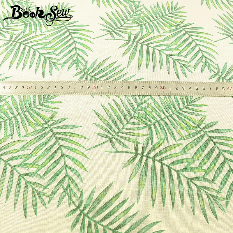 Booksew хлопок белье ткани метров зеленый лист дизайн холст Tissu DIY диван водостойкая скатерть сумка занавес Cabas Telas лоскутное
