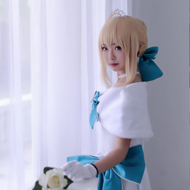 Custom size Fate/Grand Order Altria Pendragon saber cosplay costume stage dress uniform Halloween costumes for women Anime cloth
