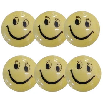 

Round Cartoon Smile Face Refrigerator Sticker Fridge Magnet Toy 6 Pcs DAG-ship
