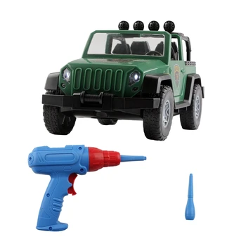 

Assembling SUV Car Toy, Detachable Loading and Unloading Nut Assembling Combination Outdoor Toys Car for Children Green