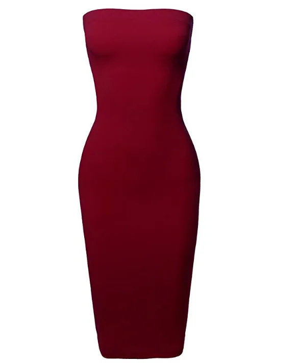 Sexy Off Shoulder Tube Dress Summer Women Black White Basic Bodycon Sundress Strapless Stretchy Bandage Robe Femme | Женская одежда