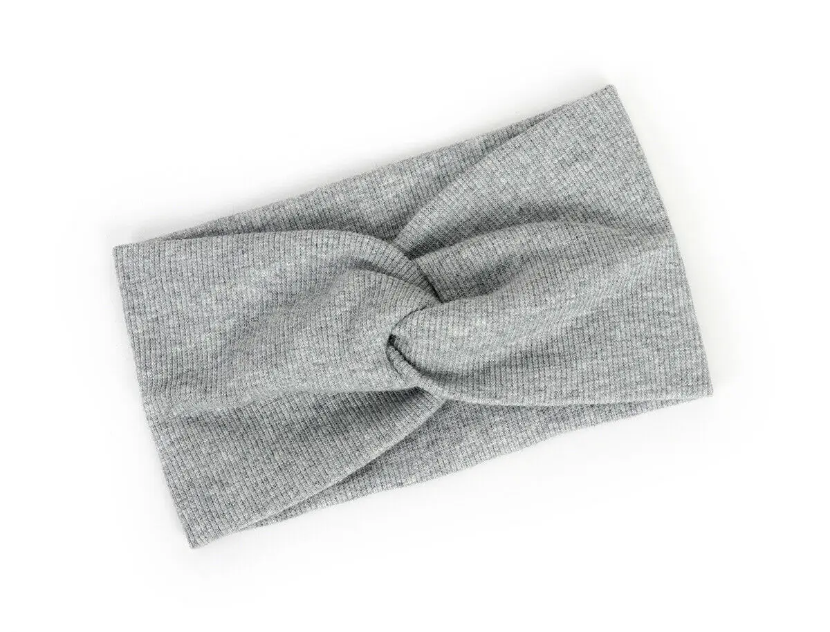 Серый Lovely Baby Girl Toddler Cross Hairband Headband Stretch Turban Head Wrap Headwear - Цвет: Серый