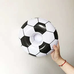 Soccer 11 стилей мини надувная форма плавательный бассейн напиток держатель для бутылочек плавательная игрушка подставки для вода напитки Бутылка пива - Цвет: Soccer