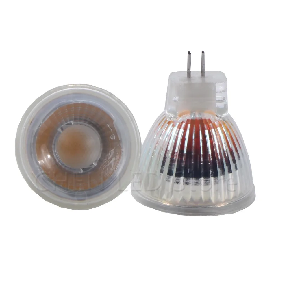 1X 10X Bright MR11 COB Led Spotlight Glass Body GU4 Lamp Light AC/DC12V 220V Dimmable 5W LED Bulb Warm/Cool White light |
