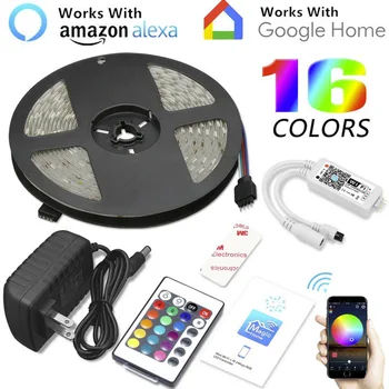

16.4ft 150LED WIFI Wireless RGB Waterproof Strip Neon Light Kit Home Bars Party TSH Shop