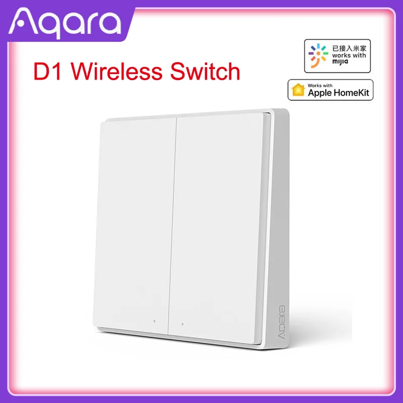 

Newest Original D1 Version Aqara Switch Smart Light Remote Control ZigBee Wireless Wall Switch For Mijia Mi Home APP