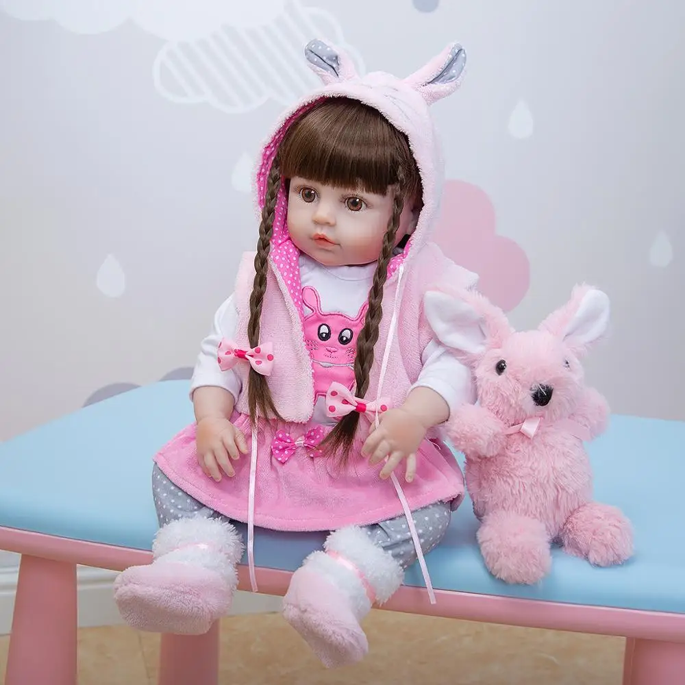 Оптовая продажа KEIUMI bebe Reborn Menina de silicone всего тела 48 см Реалистичная кукла