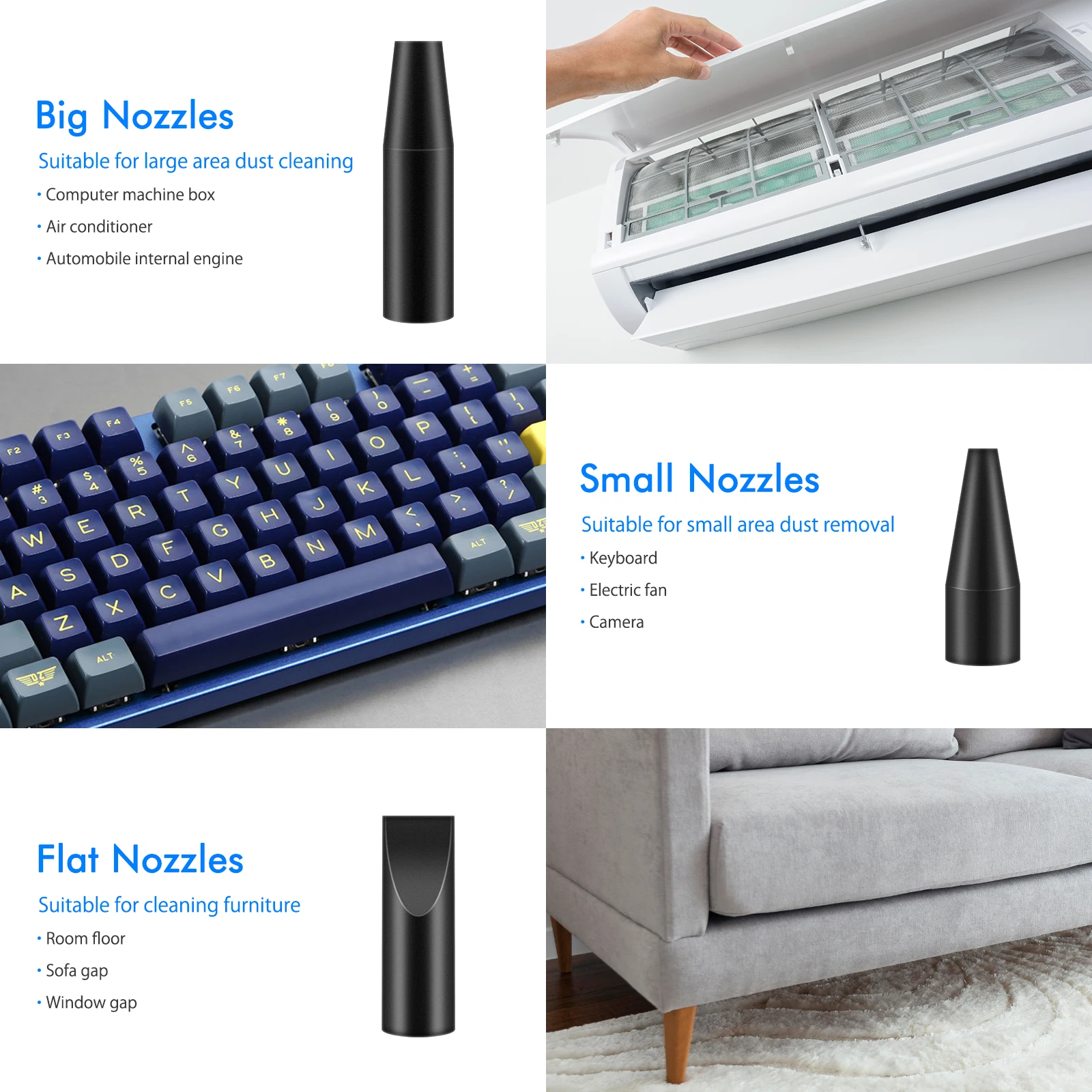 400W 500W Electric Compressed Air Duster Blower Canned Air Spray for Computer Keyboard Cleaning Hair Dryer