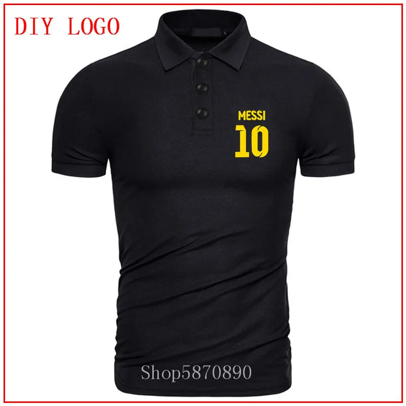 Messi желтая футболка поло для мужчин camiseta algodon hombre manga corta подарок на день бойфренда