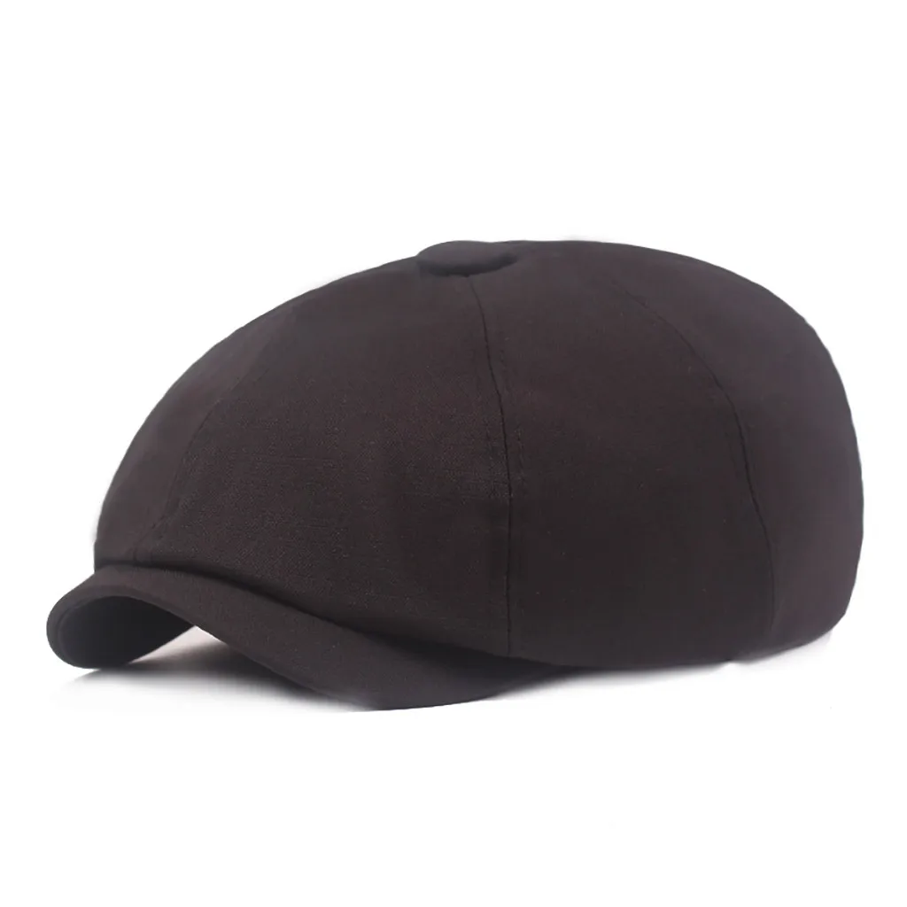 Men Women Cotton Golf Driving Beret Cabbie Hat Newsboy Flat Ivy Sun Casual Cap Duckbill Adult Adjustable Driving Cabbie Hat 8.14