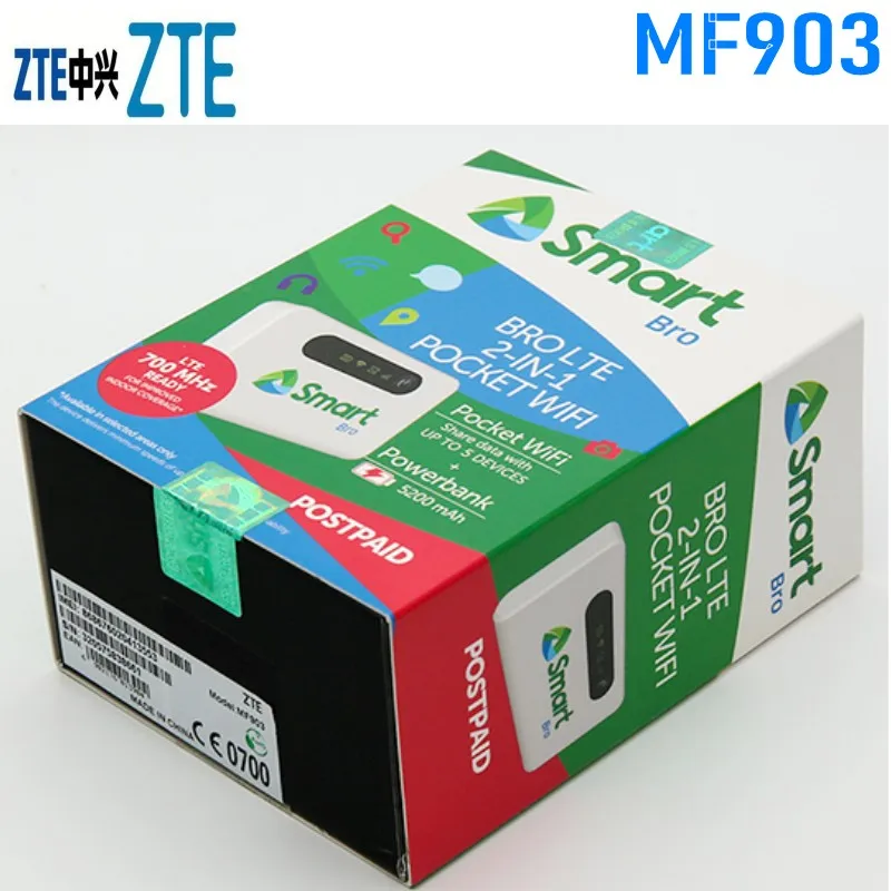 Wi Fi роутер ZTE MF903 4G LTE 5200 мАч с портом lan|Фиксированные беспроводные терминалы| |