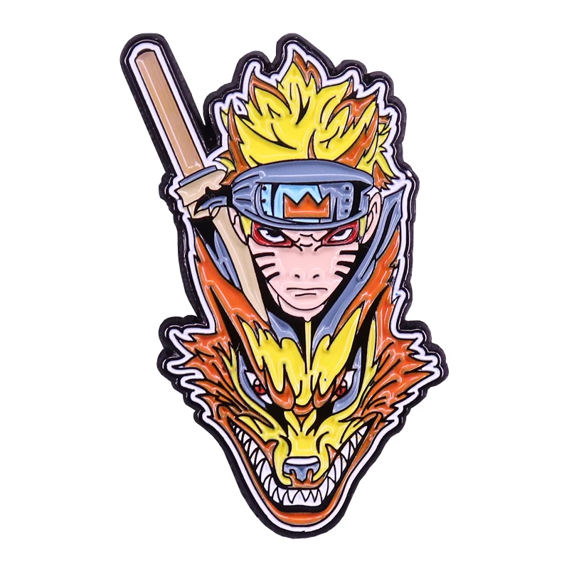 Значок Naruto Inuzuka Kiba и Akamaru крутой декор для фанатов|Броши| |