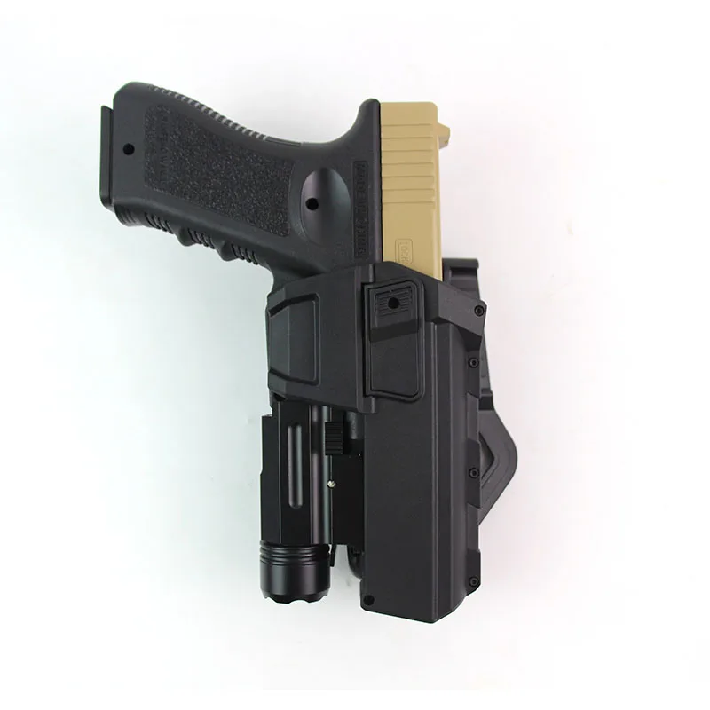 Тактическая кобура для пистолета Glock 17 18 Airsoft кобура для пистолета Подвижный чехол для пистолета с фонариком лазерная установка аксессуары для охоты