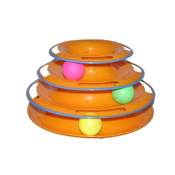 

Cat Toys-Fun Levels of Interactive Play-Circle Tracks with Moving Balls for Cat Hunting, Chasing and Exercise Needs