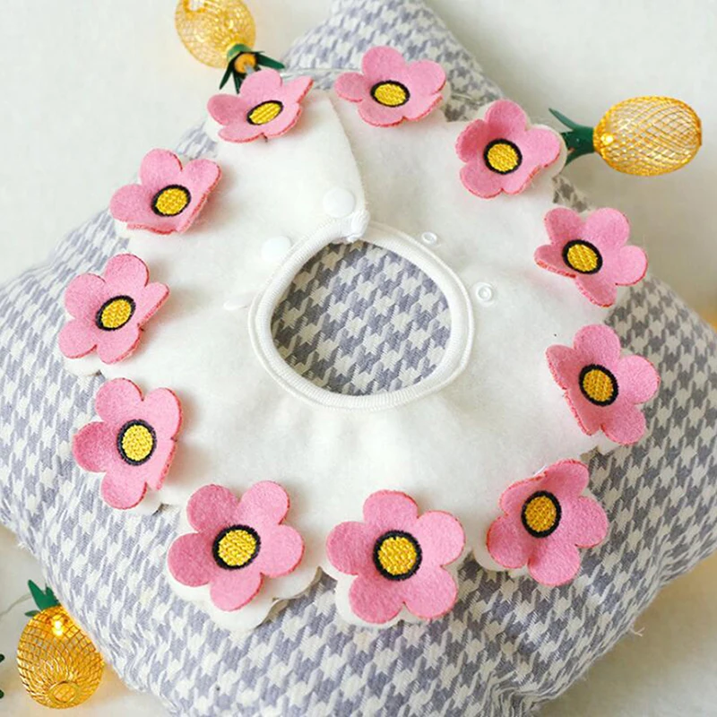 Pink Flower Аксессуары для собак нагрудники для кошек бандана для собак аксессуары для домашних животных шарф товары для домашних животных аксессуары для собак - Цвет: Pink Flower