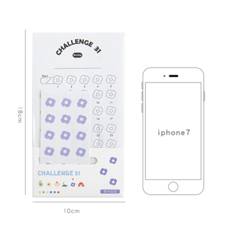 Coloffice 31 дня с момента на привычка отслеживания календарный план Блокнот-стикер развития листа обучения Memo запись канцелярских принадлежностей 1 шт